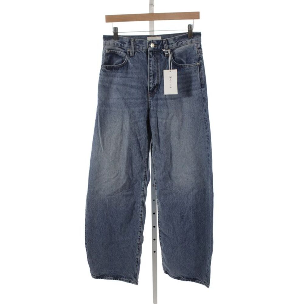 Frame Unisex Wide-Leg High Waist Jeans Blue Size 26
